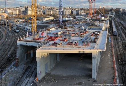 Dalle de couverture SNCF ZAC Clichy Batignolles, Paris 